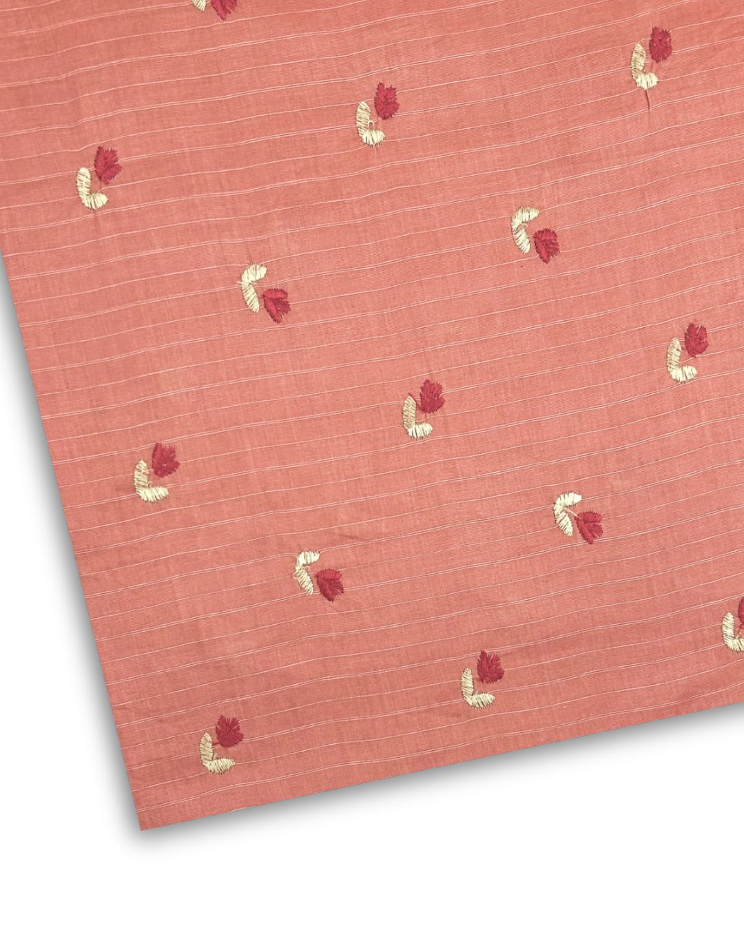 Embroidered Lawn – Peach fabric