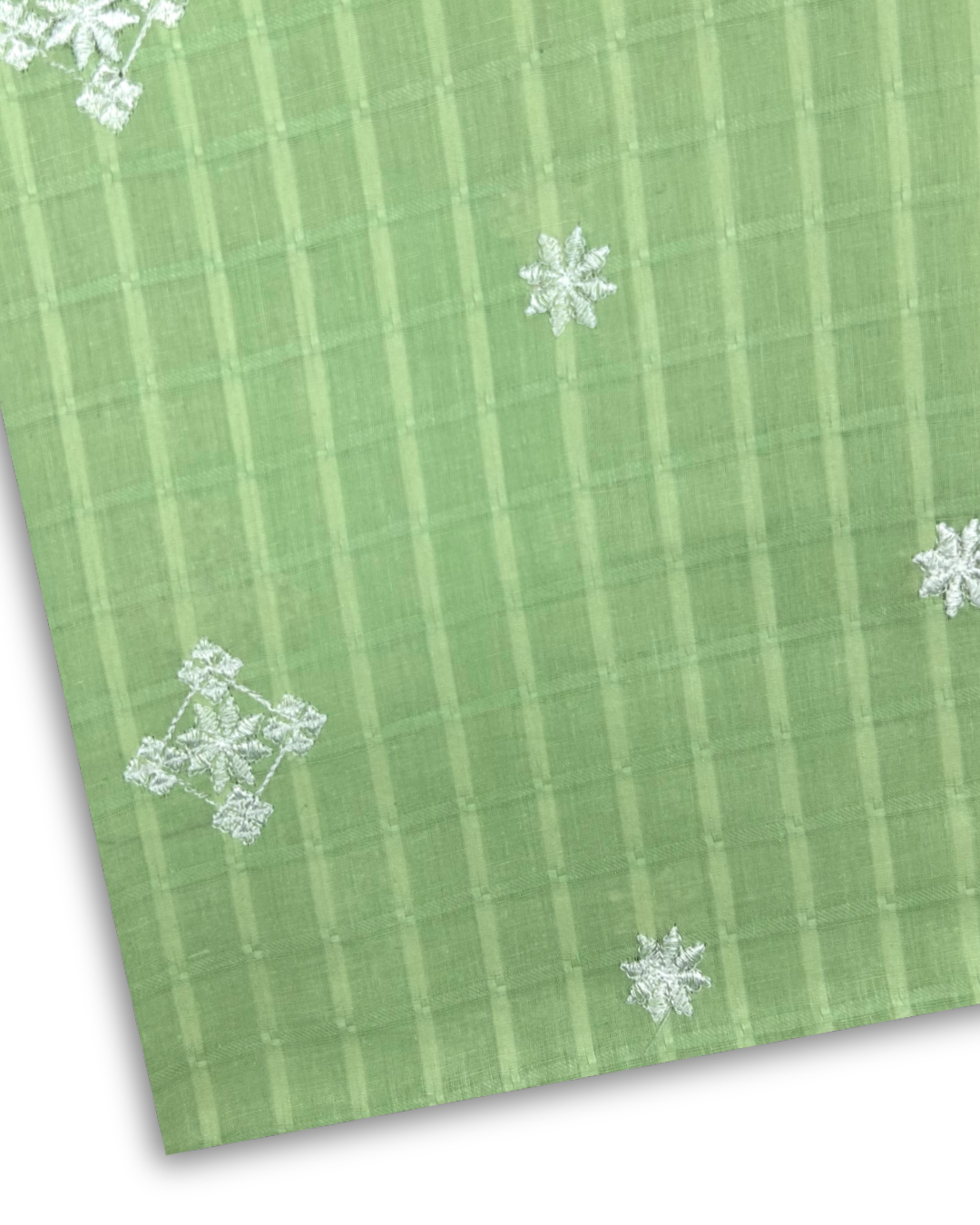 Embroidered Lawn – Mint (EMF-S25-0172), embroidered lawn fabric by the meter