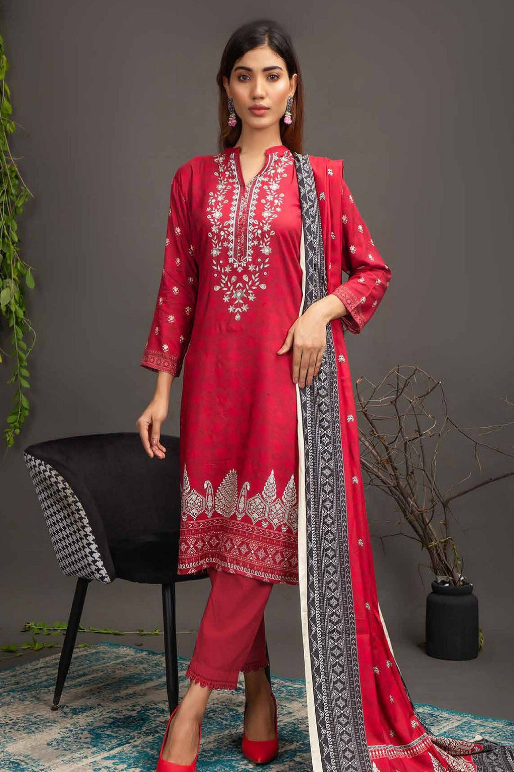 Colorita Print Linen RL-6004 – Colorita 3-piece unstitched suit