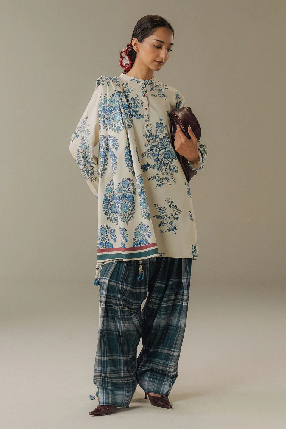 Coco Linen Prints By Zara Shahjahan D-06A (Hushed Ember) – Zara Shahjahan 3-piece unstitched suit