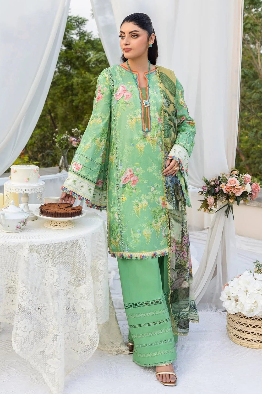 Elaf Print Lawn ECD-06B – Elaf 3-piece unstitched suit