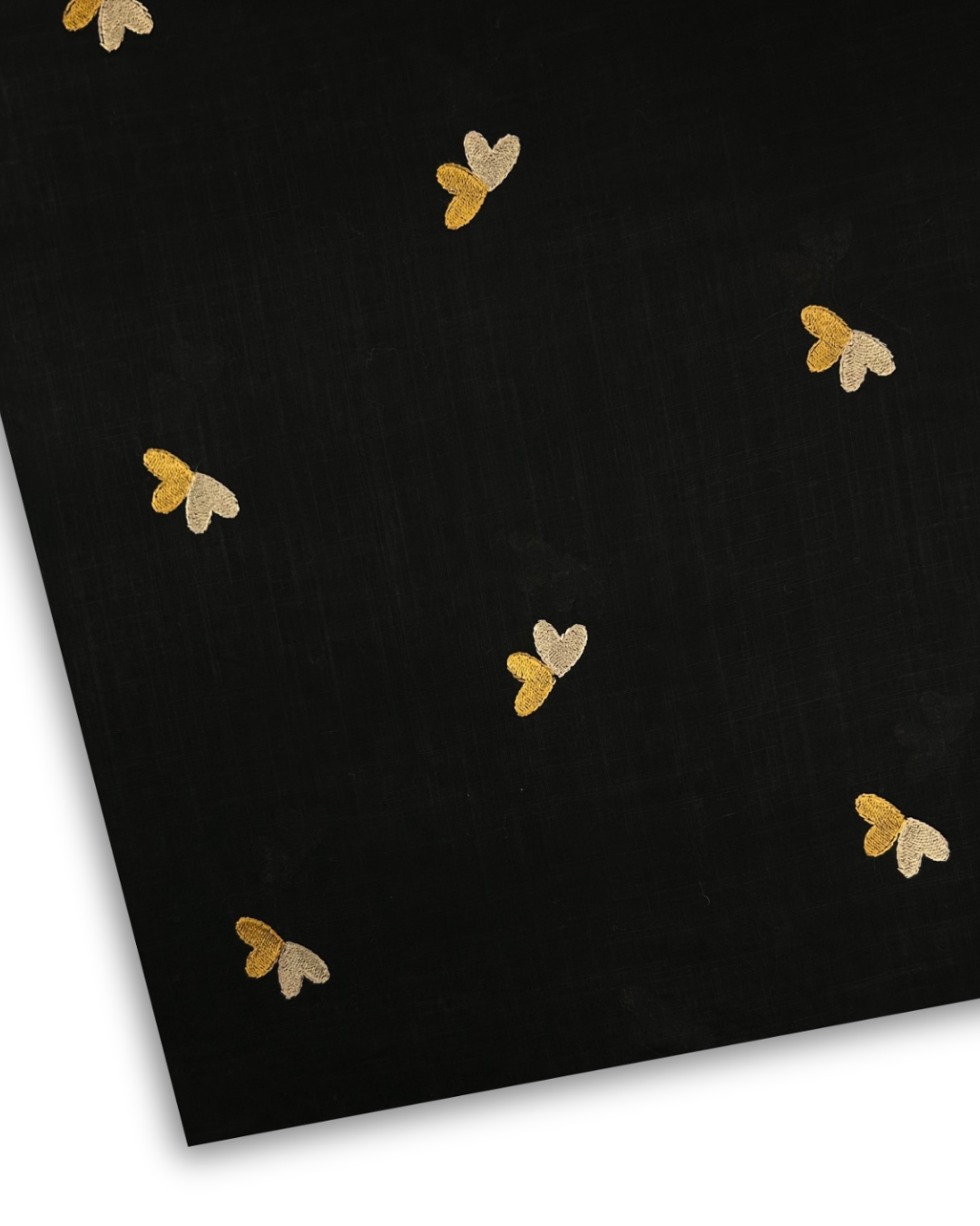 Embroidered Lawn – Black (MEL-S26-120), embroidered lawn fabric by the meter