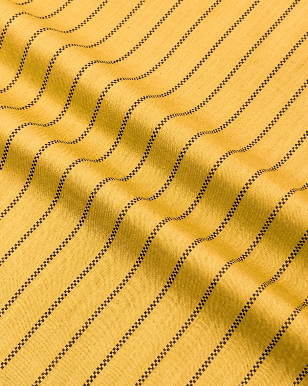 Black Stripe Lawn – Yellow (BSL-B25-0016), self-textured lawn fabric by the meter