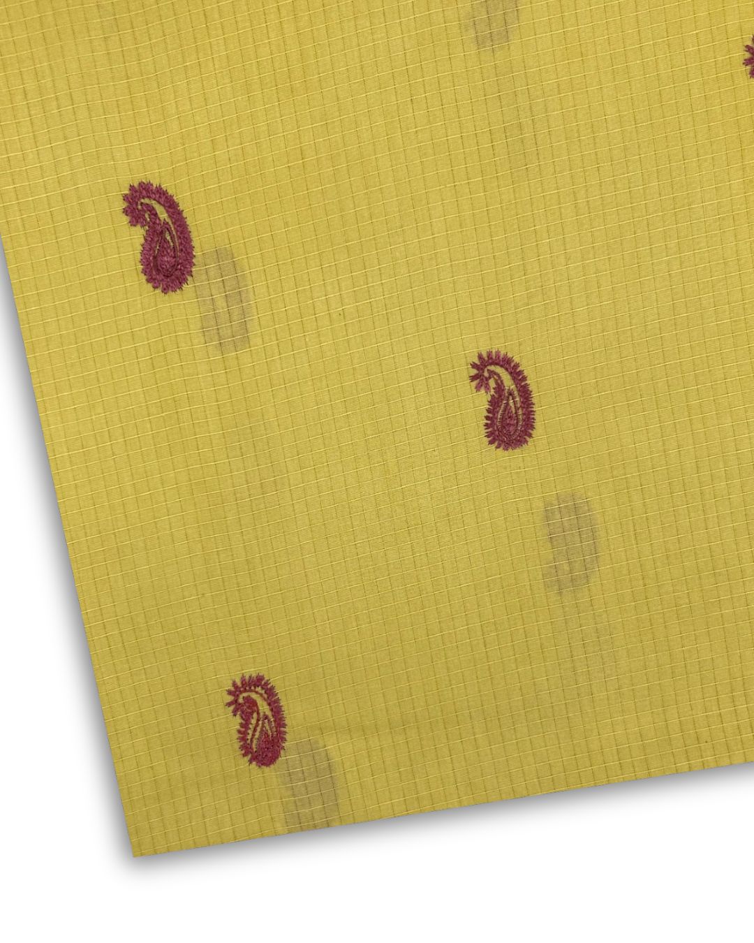Embroidered Lawn – Lemon (MEL-S26-070), embroidered lawn fabric by the meter