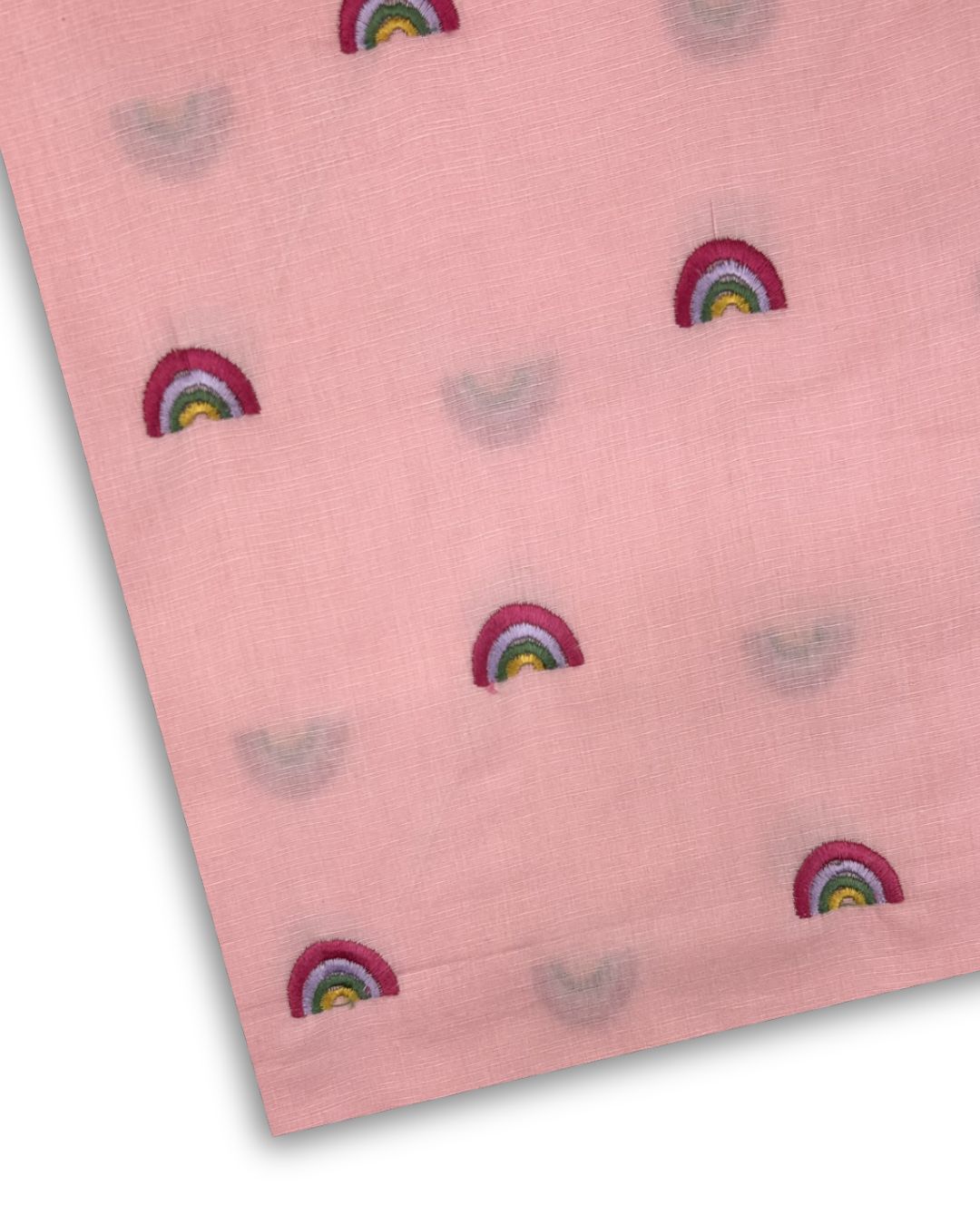 Embroidered Lawn – Peachish Pink fabric