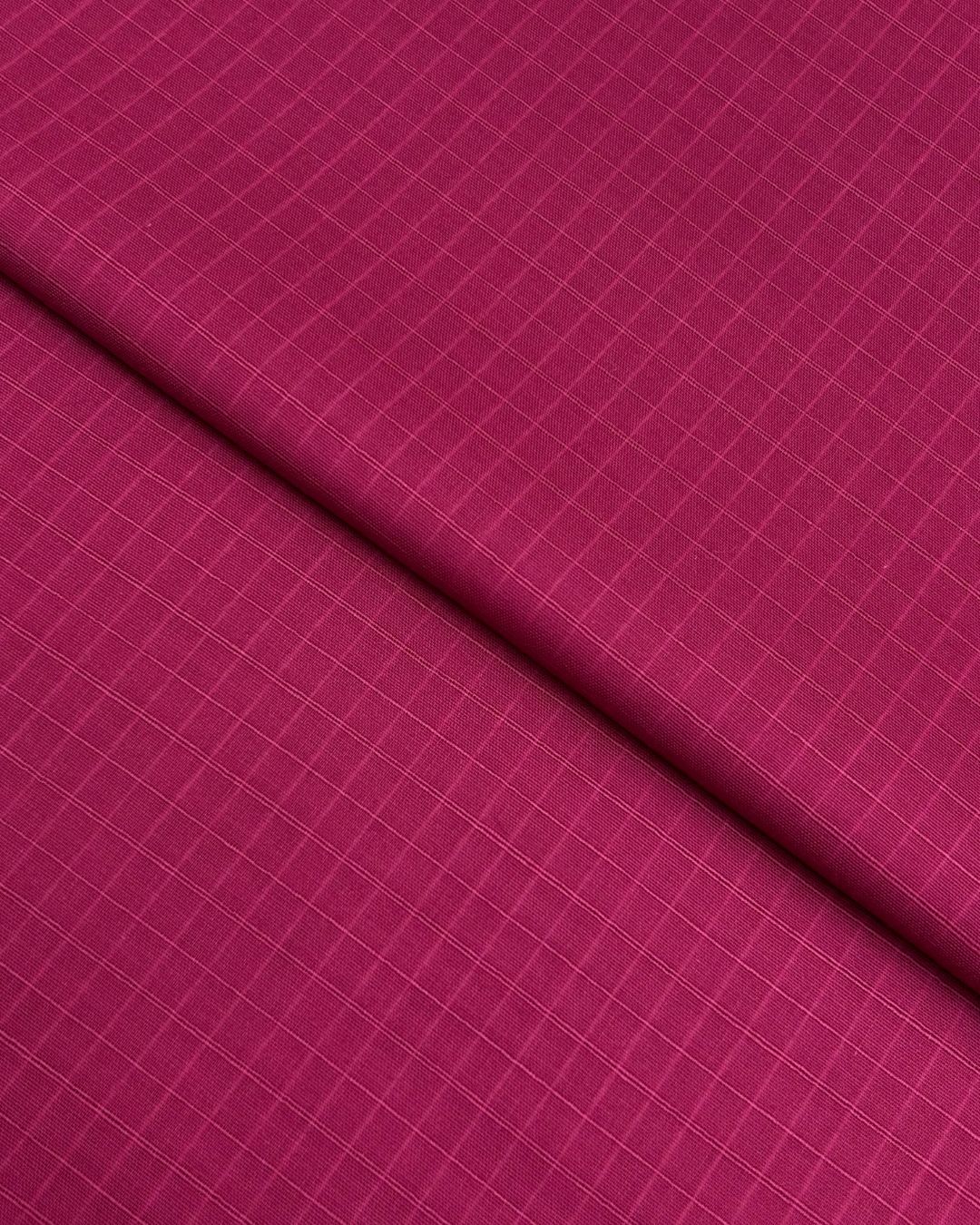 Check Lawn – Carrot (CLS-S26-0041), self-textured lawn fabric by the meter