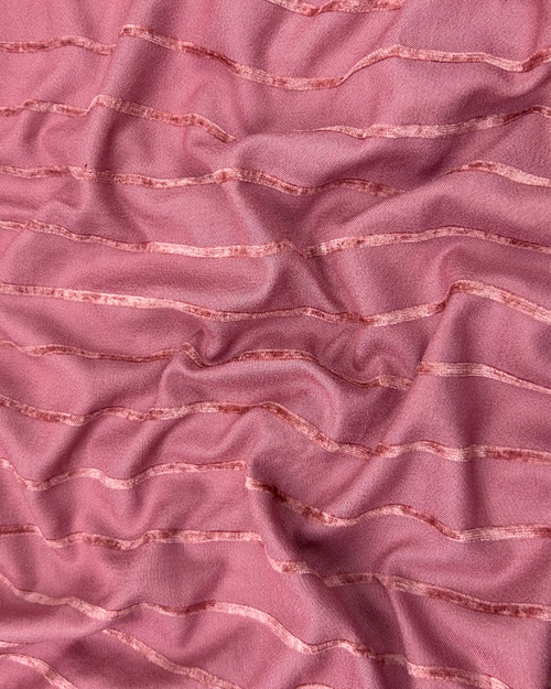 Alpine Velvet Rib – Tea Pink, self-textured velvet fabric by the meter