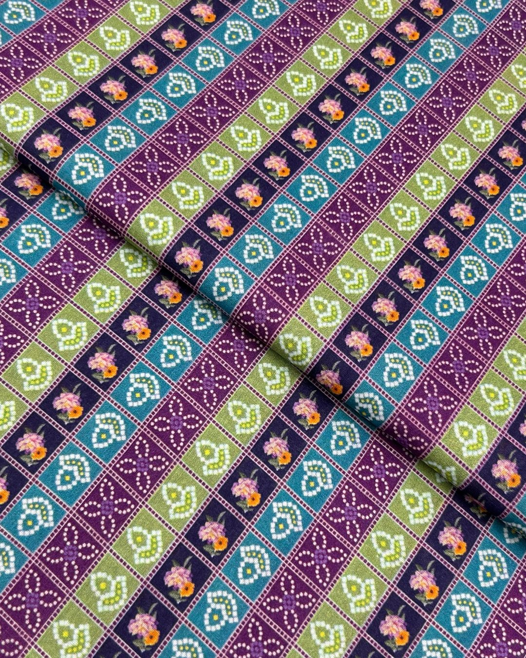 Chunri Digital Print Lawn (CHUNRI-S26-0098), digitally printed lawn fabric by the meter