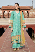 Kahf Aangan Print Lawn KPS-7A – Kahf 3-piece unstitched suit