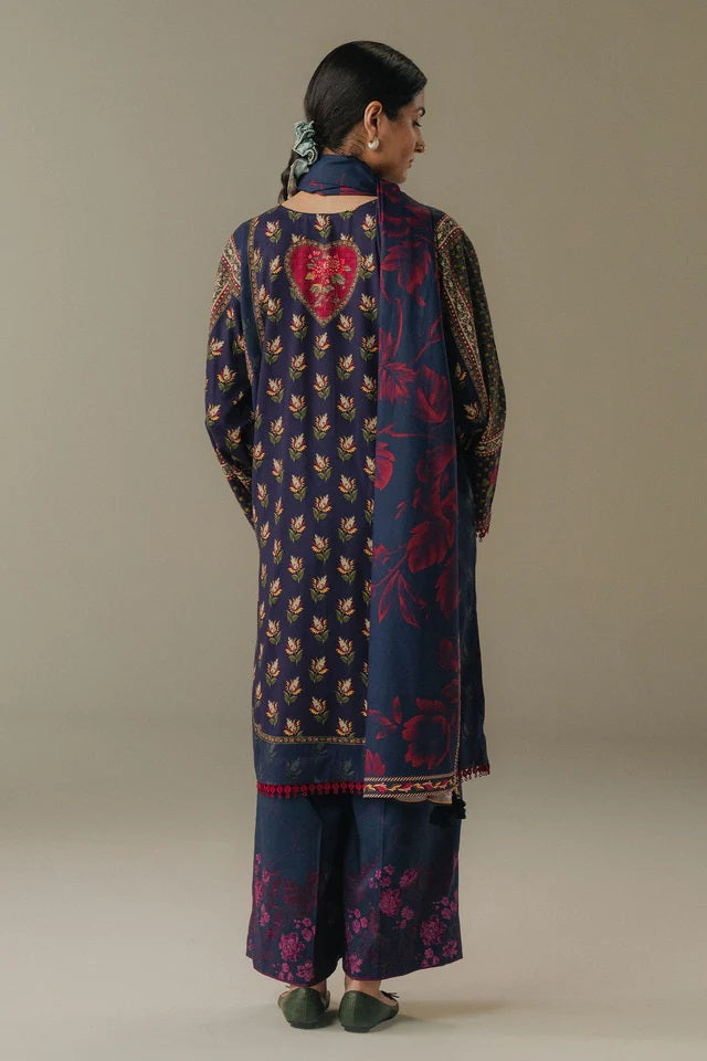Coco Linen Prints By Zara Shahjahan D-07B (Soft Current), photo 2