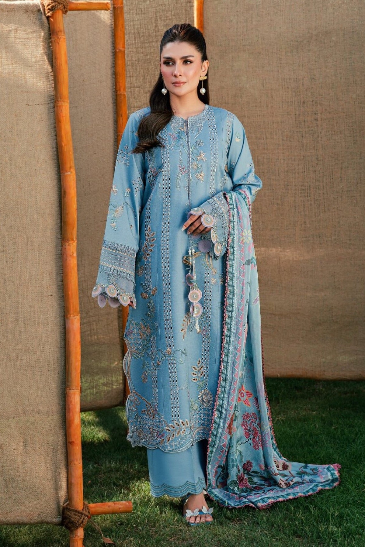 Florent Luxury Lawn FEF-7B – Florent 3-piece unstitched suit