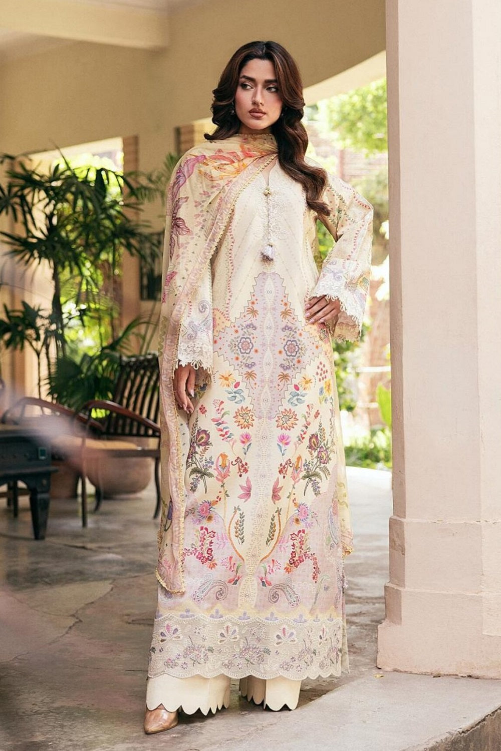 Florent Zync Lawn FZ-7B – Florent 3-piece unstitched suit