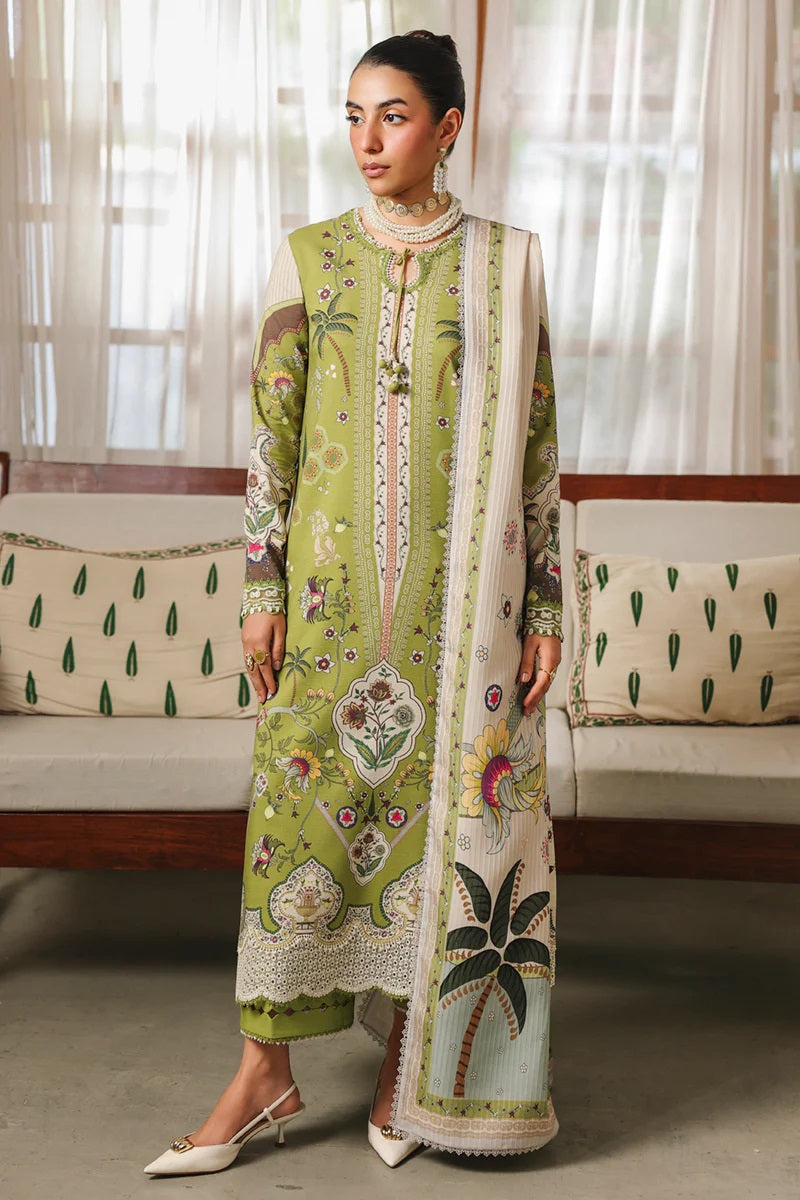 Qalamkar Qprints Linen QW-07B (Tahlia) – Qalamkar 3-piece unstitched suit