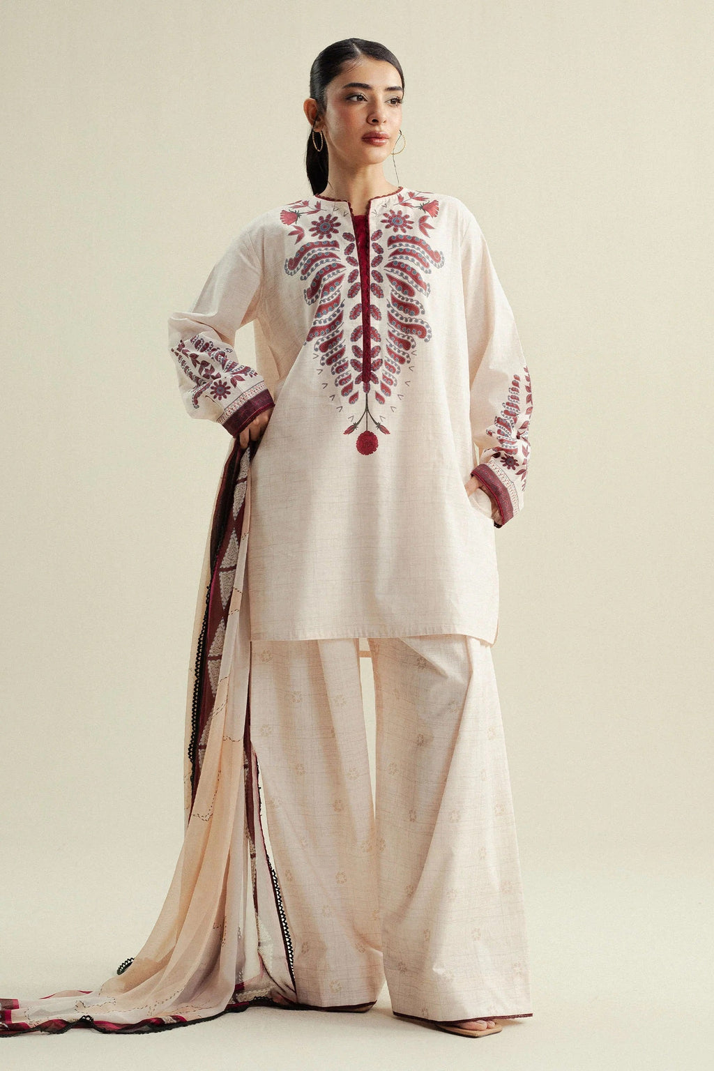 Coco Cambric Prints By Zara Shahjahan D-07B (Lilt) – Zara Shahjahan 3-piece unstitched suit