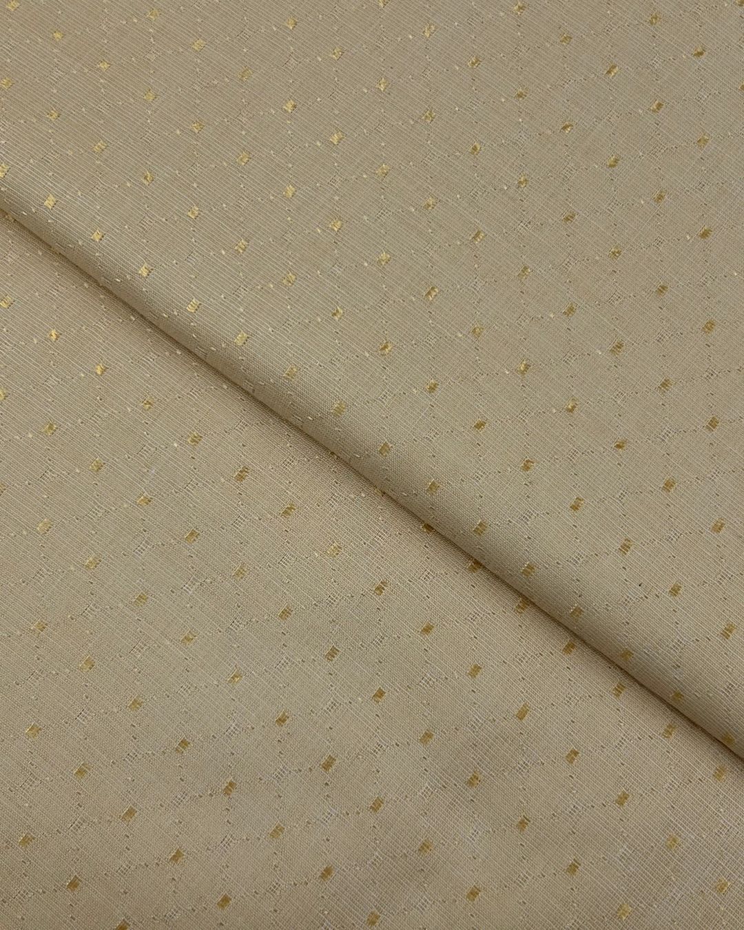 Maisuri Lawn – Brown (SMLP-S26-0014), self-textured lawn fabric by the meter