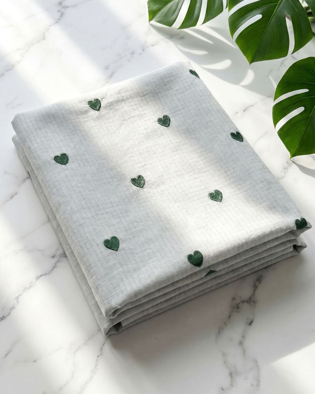 Embroidered Lawn – White (MEL-S26-131), embroidered lawn fabric by the meter