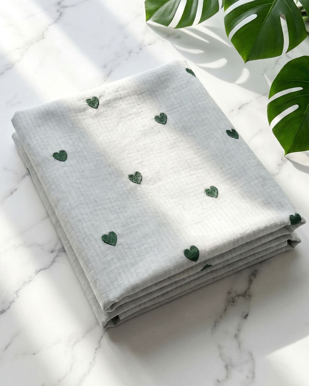 Embroidered Lawn – White (MEL-S26-131), embroidered lawn fabric by the meter