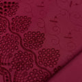 Schiffli Border Embroidered Cotton – Red fabric