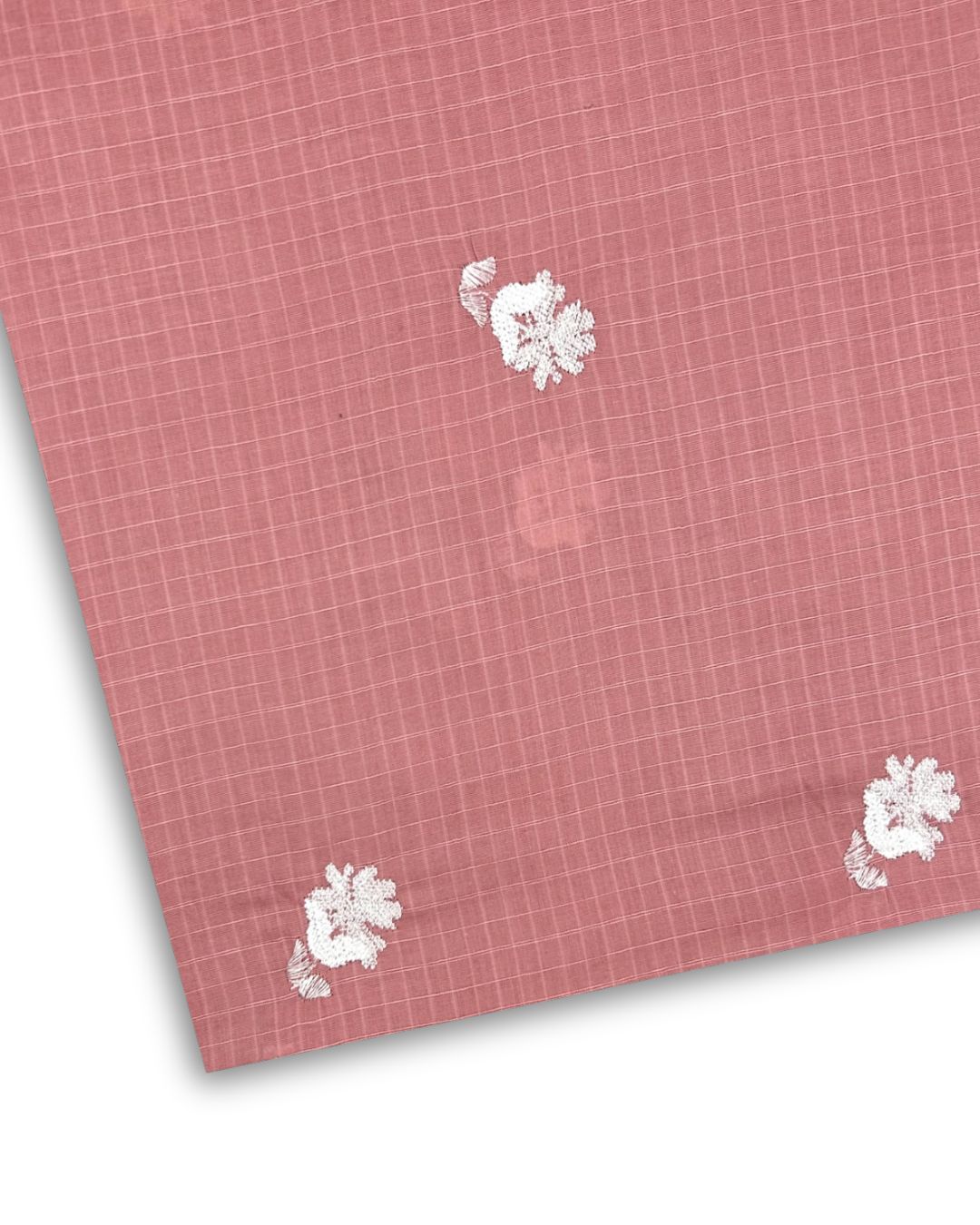 Embroidered Lawn – Tea Pink (MEL-S26-097), embroidered lawn fabric by the meter