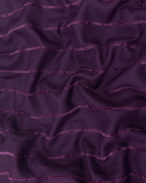 Alpine Velvet Rib – Plum, self-textured velvet fabric by the meter