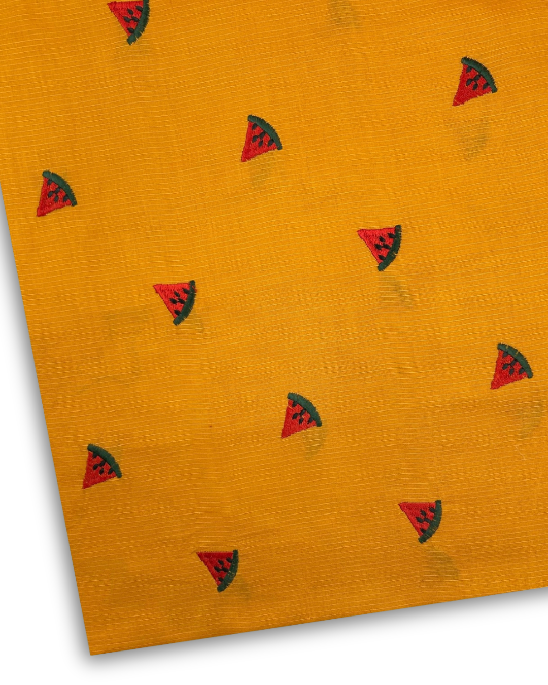 Embroidered Lawn – Mustard fabric