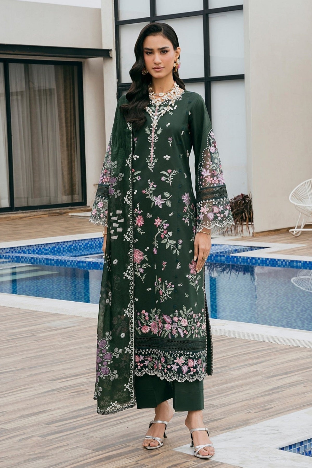 Coral Luxury Lawn SF-05 – Coral 3-piece unstitched suit