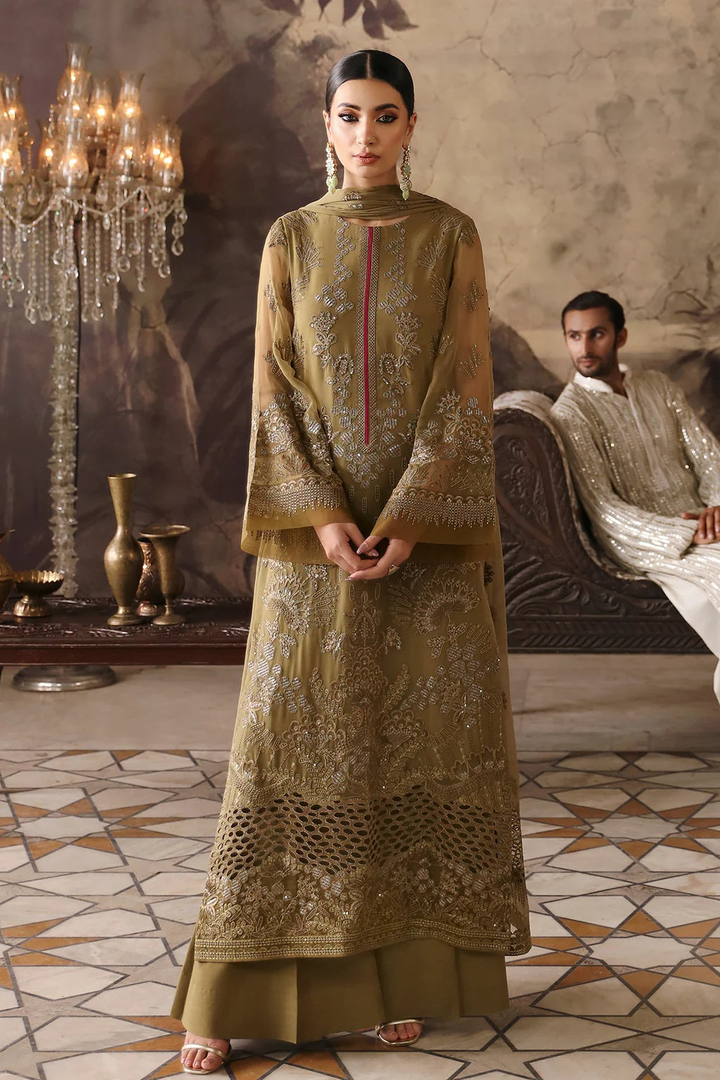 Flossie Executive Chiffon FE-804 – Flossie 3-piece unstitched suit