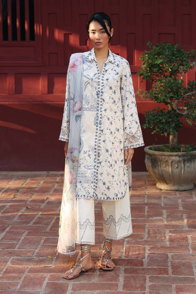 Qalamkar QPrints Lawn AX-08A (Aerin) – Qalamkar 3-piece unstitched suit