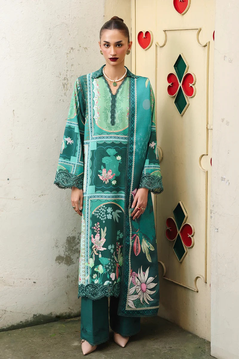 Qalamkar Qprints Linen QW-08B (Anika) – Qalamkar 3-piece unstitched suit