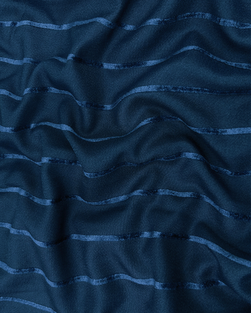 Alpine Velvet Rib – Teal (AVF-W25-0008), self-textured velvet fabric by the meter