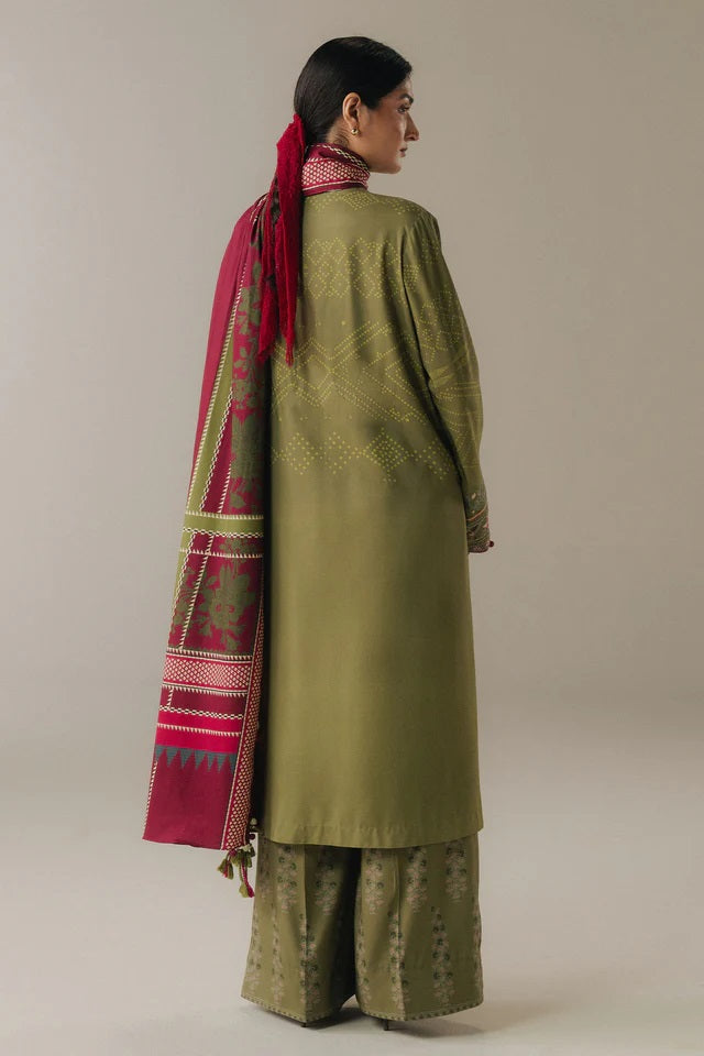 Coco Linen Prints By Zara Shahjahan D-09A (Terracotta Sky), photo 2