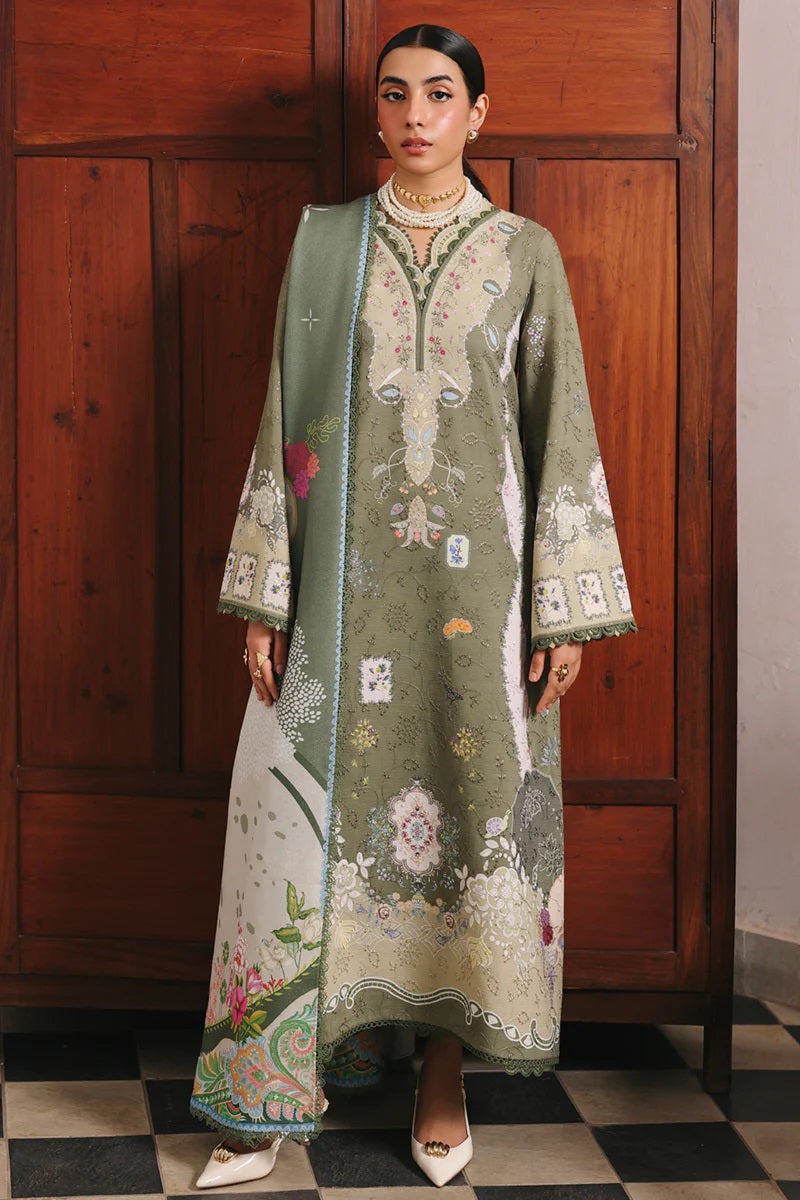 Qalamkar Qprints Linen QW-09A (Khanza) – Qalamkar 3-piece unstitched suit