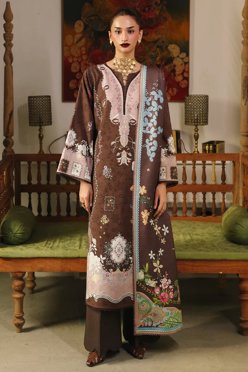 Qalamkar Qprints Linen QW-09B (Rabella) – Qalamkar 3-piece unstitched suit