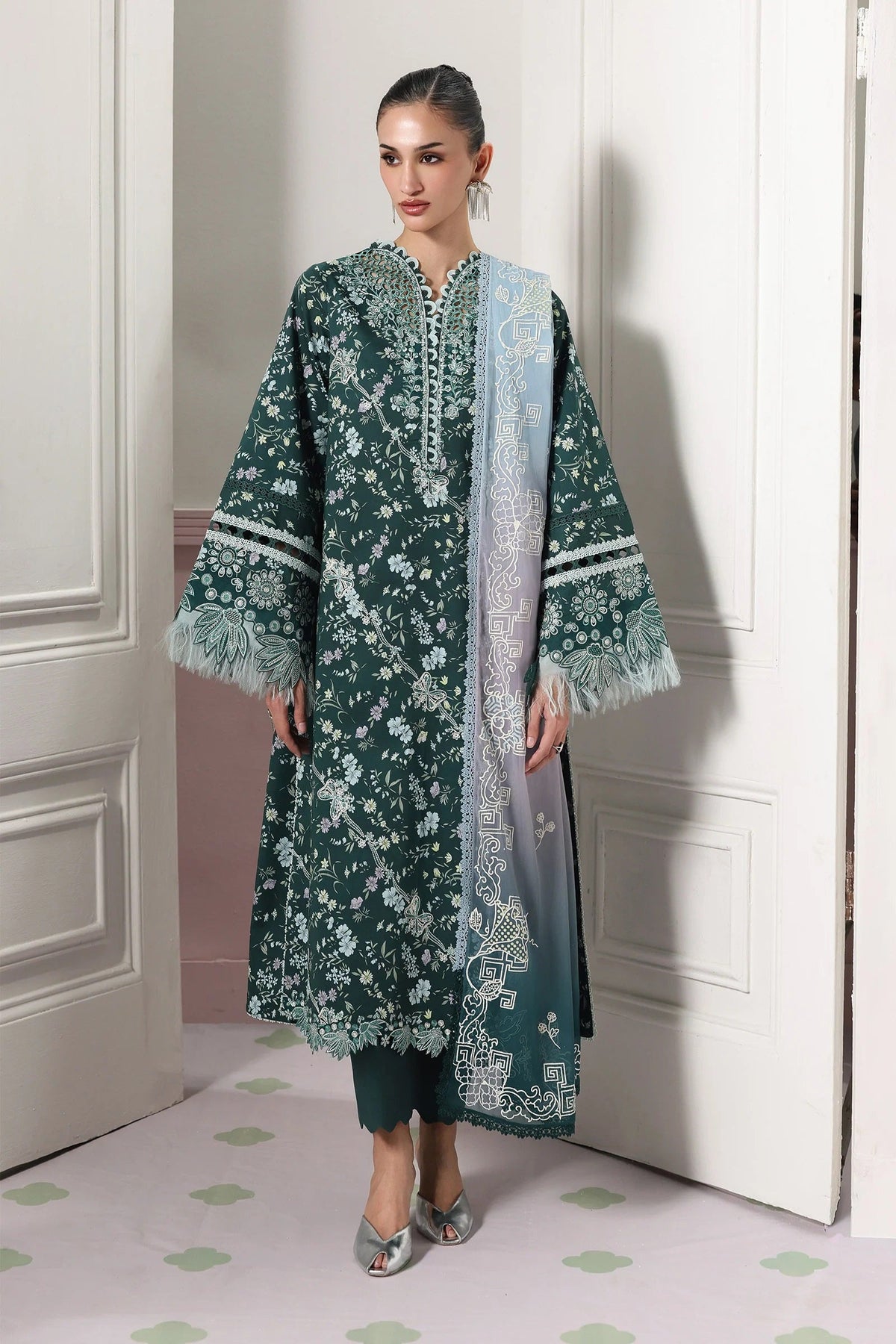 Qalamkar QPrints Lawn QQP-09B (Diane) – Qalamkar 3-piece unstitched suit