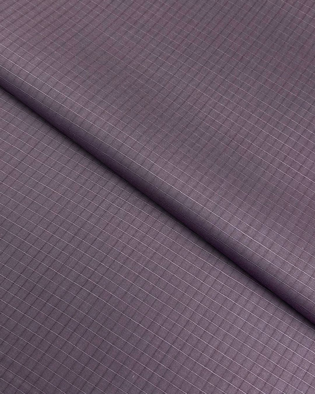 Check Lawn – Plum (CLS-S26-0044), self-textured lawn fabric by the meter