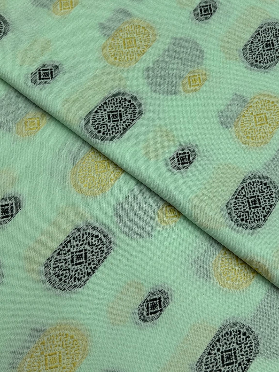 Katpana Lawn – Green (KLS-S26-0006), self-textured lawn fabric by the meter