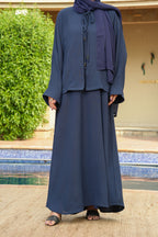 Navy Blue 2PC Abaya by Al Deebaj, photo 2