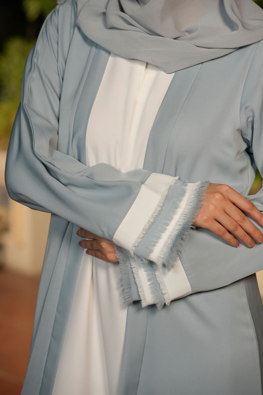 Zunaira Sky Blue Abaya by Al Deebaj, photo 4