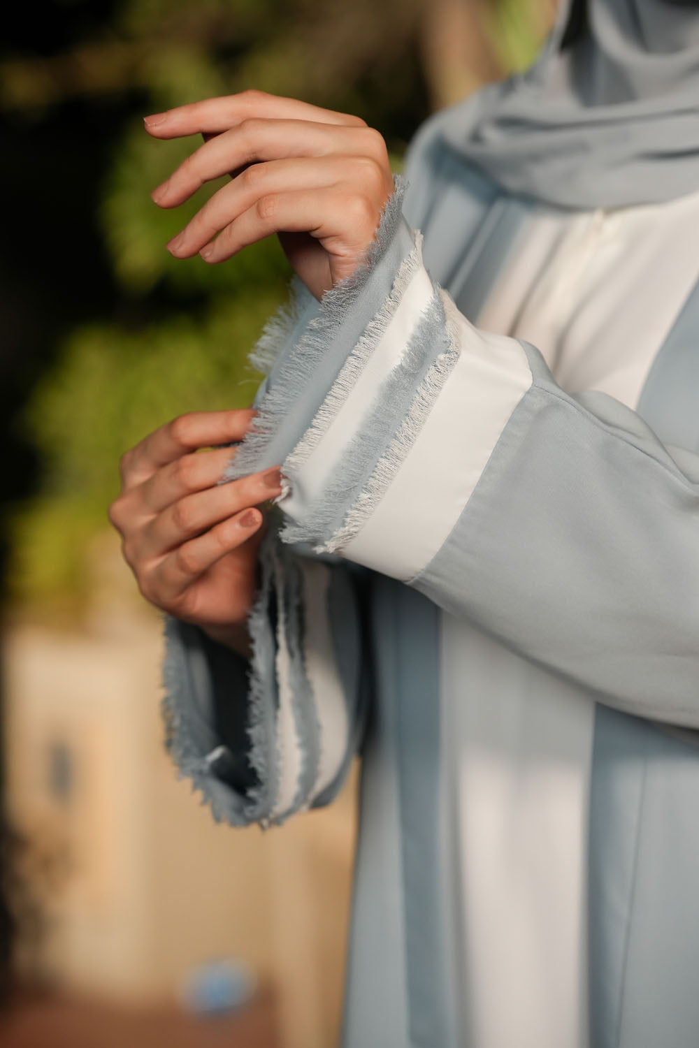 Zunaira Sky Blue Abaya by Al Deebaj, photo 5