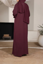 Hareer Maroon Abaya by Al Deebaj, photo 4