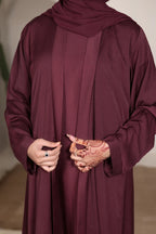 Hareer Maroon Abaya by Al Deebaj, photo 2