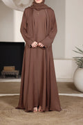 Hareer Brown Abaya by Al Deebaj