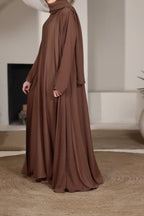 Hareer Brown Abaya by Al Deebaj, photo 4