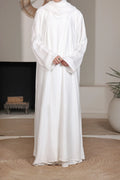 Hareer White Abaya by Al Deebaj