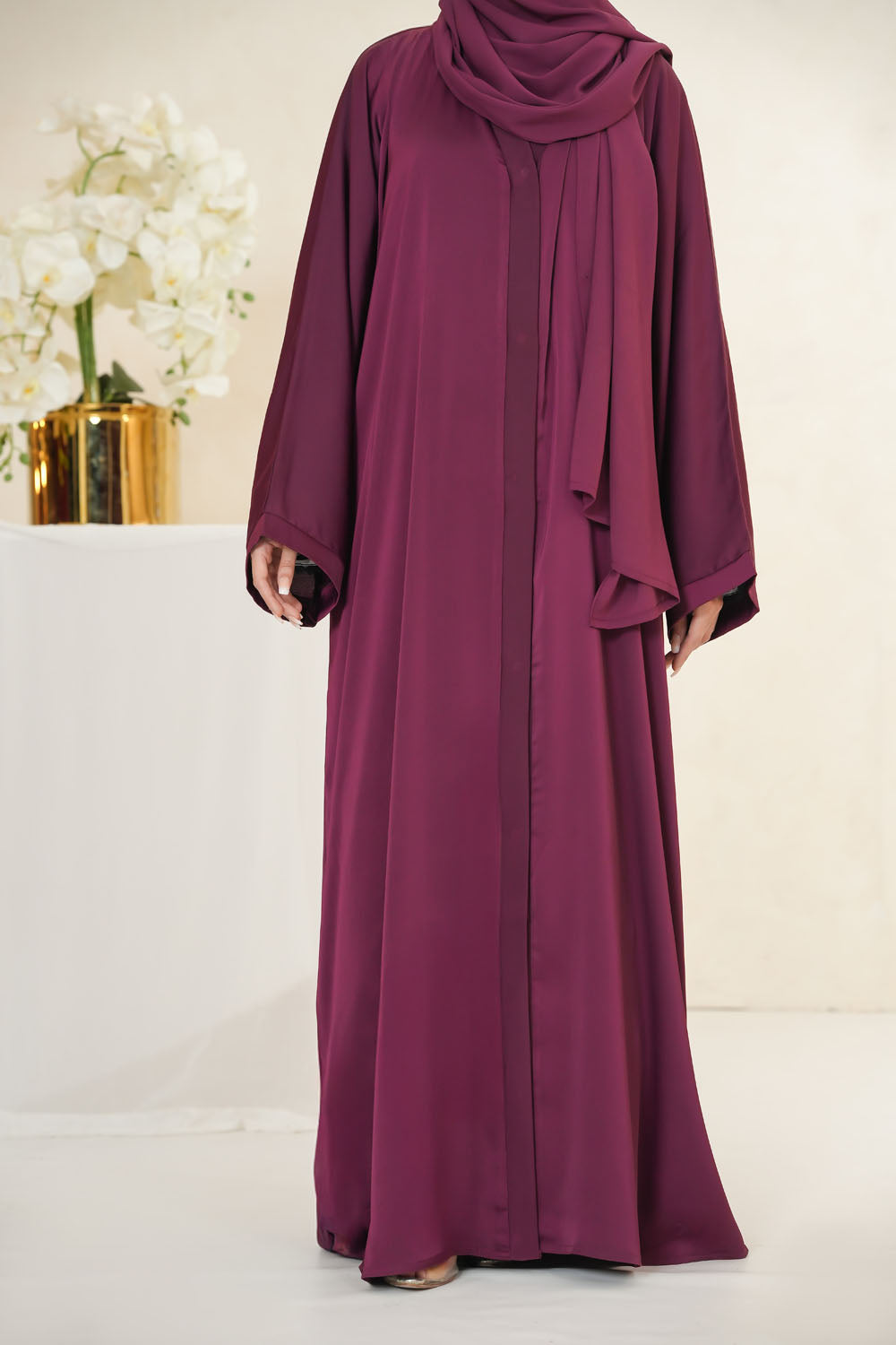 Maroon Basic Abaya by Al Deebaj, photo 5