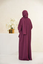 Maroon Basic Abaya by Al Deebaj, photo 3