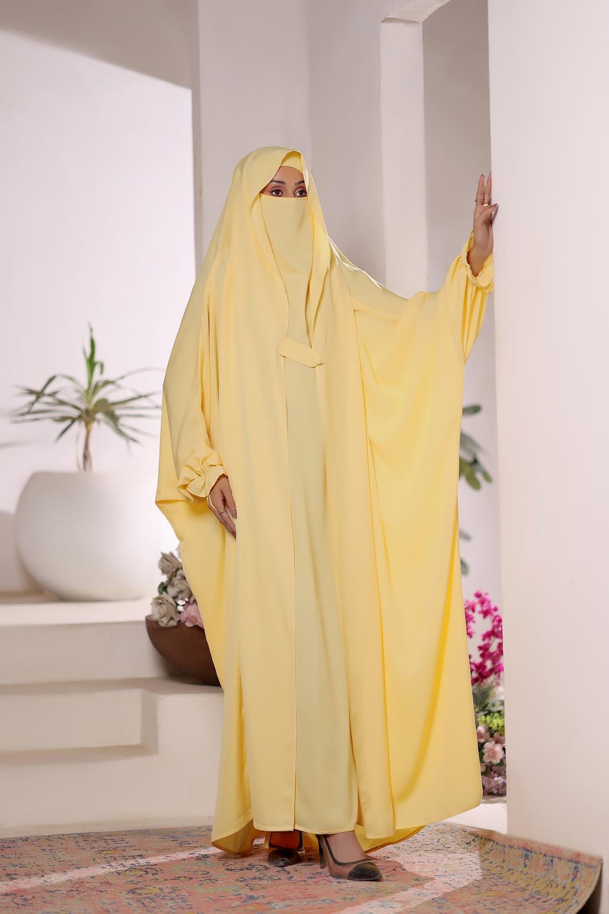 Yellow Jilbab abaya by Al Deebaj, photo 4