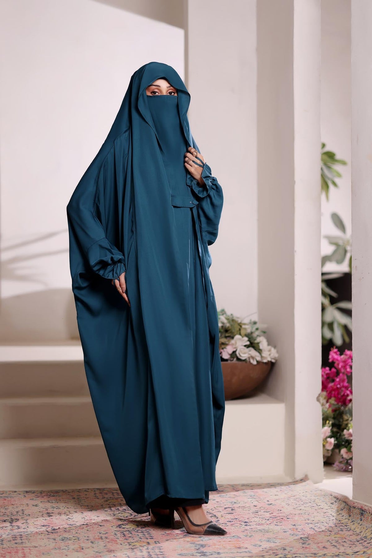 Sea Green Jilbaab Abaya by Al Deebaj