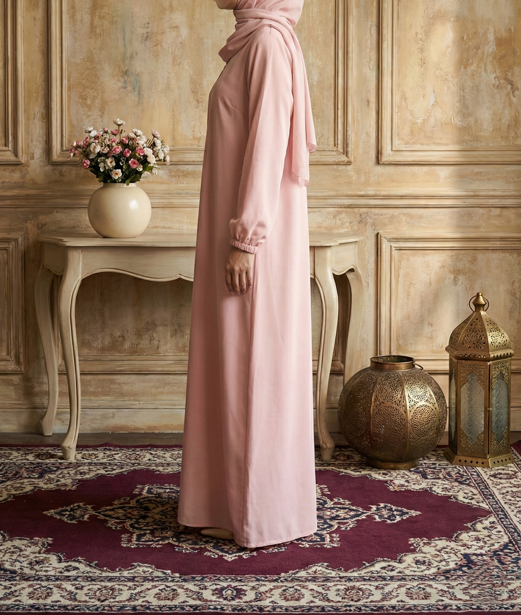 Musfirah Pink Abaya by Al Deebaj, photo 4