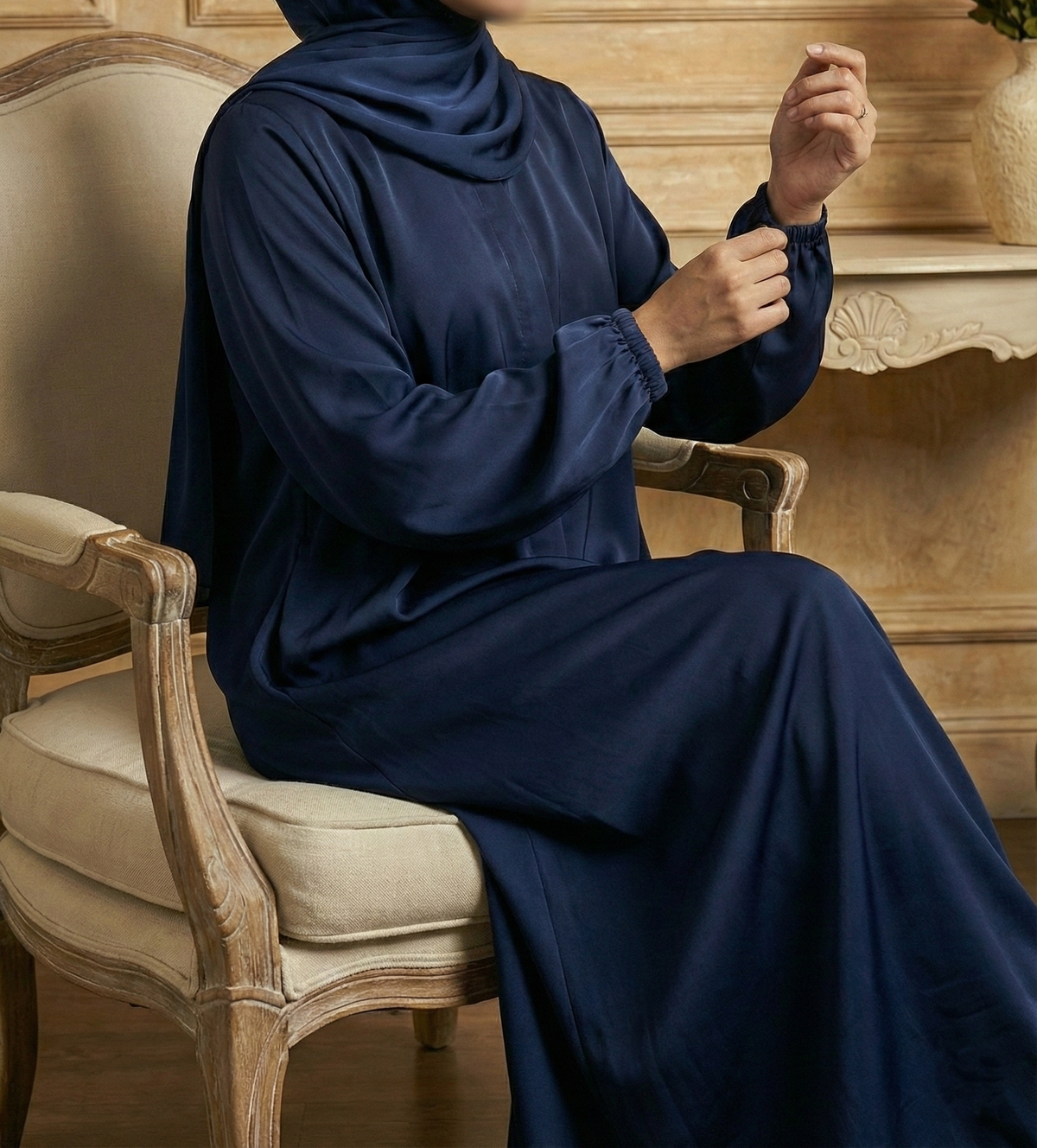 Musfirah Navy Abaya by Al Deebaj, photo 4